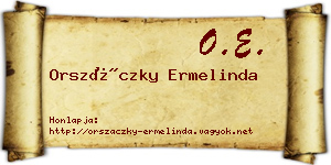 Orszáczky Ermelinda névjegykártya